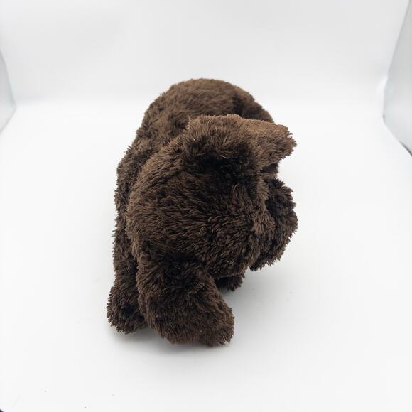 TySilk Classic 2001 Nuzzle Laying Puppy Dog Chocolate Brown Lab Plush 12" - Picture 4 of 8